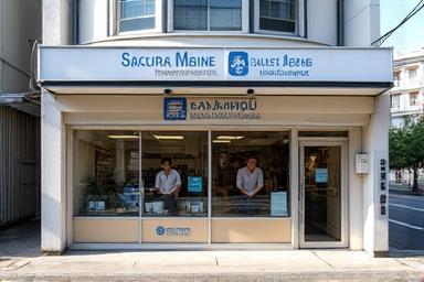 Exterior of Sakura Marine Supplies Co., Ltd. shop in Kanazawa with welcoming staff