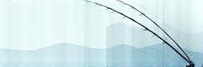 Abstract fishing rods overlapping shape